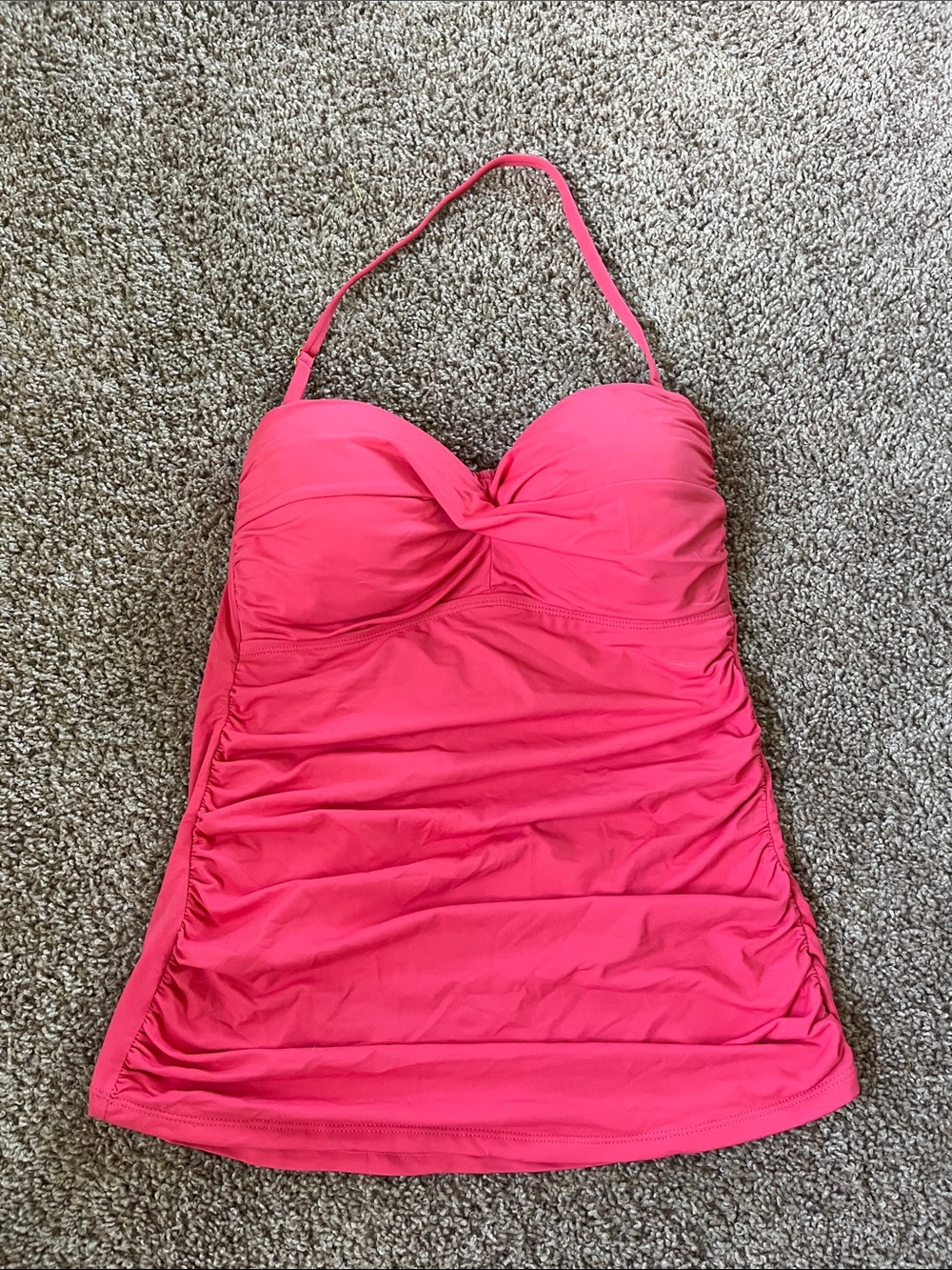 Anne Cole Hot Pink Tankini Top Size L